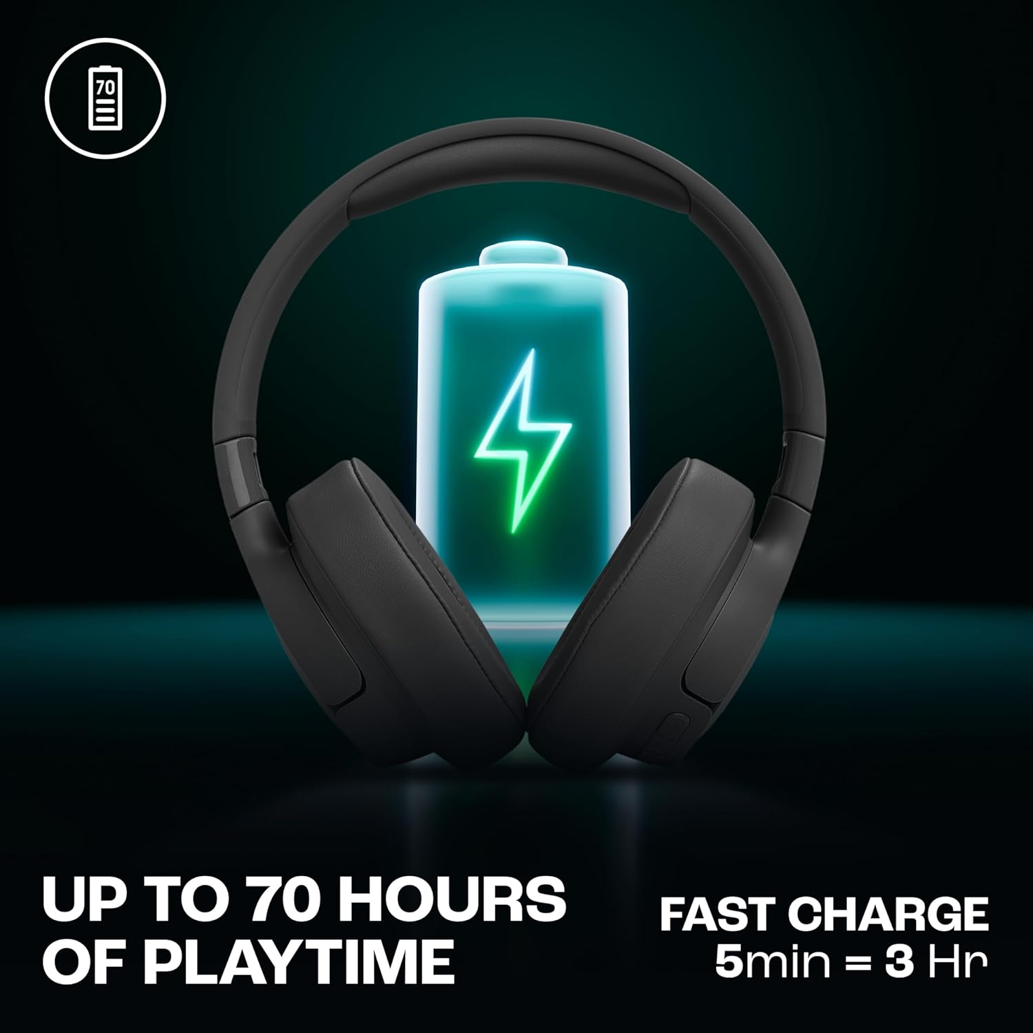 JBL T770NC-B Wireless Over-Ear Noise Cancelling Headphones Black