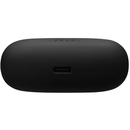 JBL Wave Beam 2 earbuds and case with USB-C charging cable