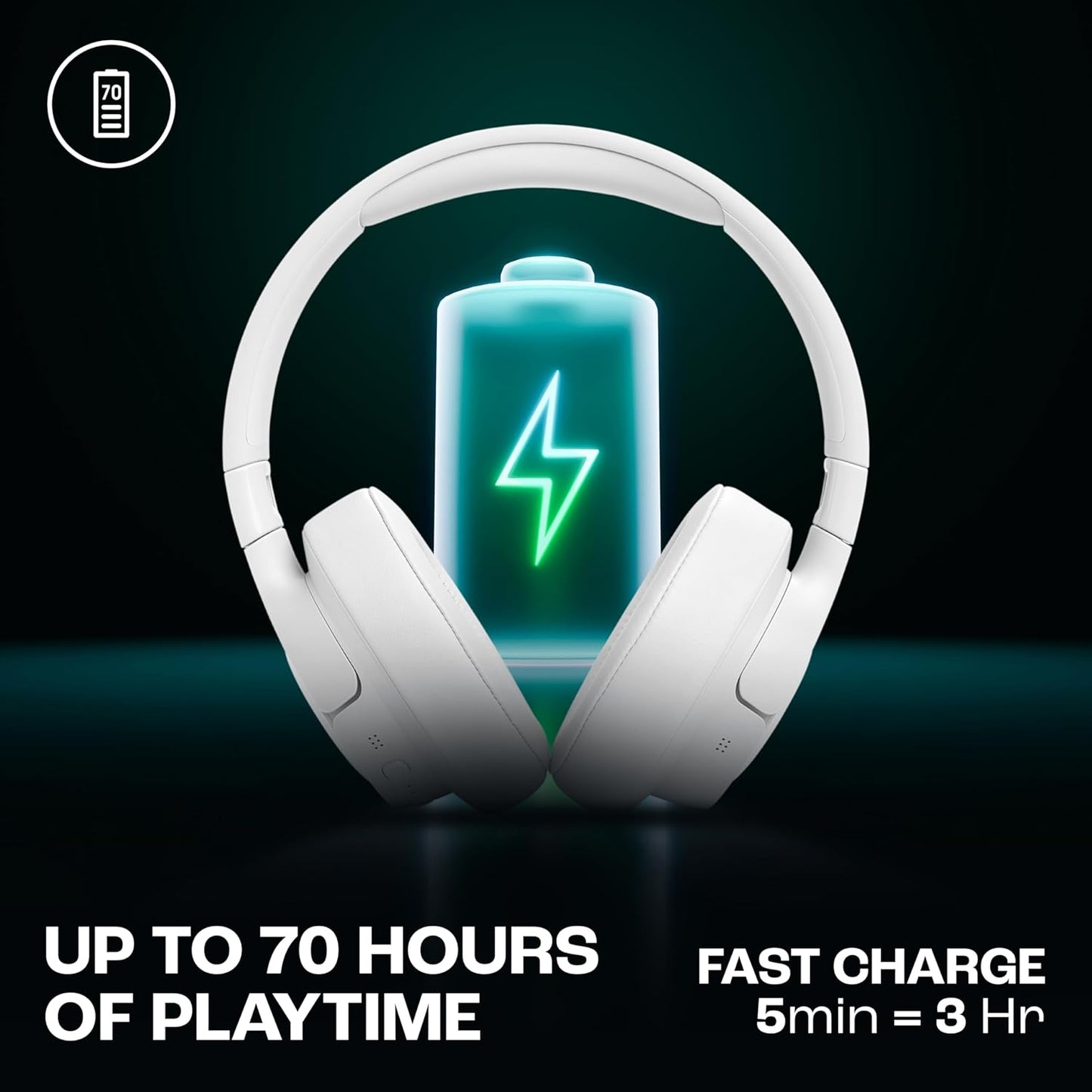 JBL T770NC-B Wireless Over-Ear Noise Cancelling Headphones White