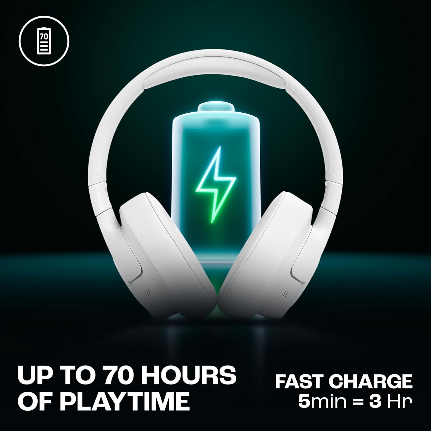 JBL T770NC-B Wireless Over-Ear Noise Cancelling Headphones White