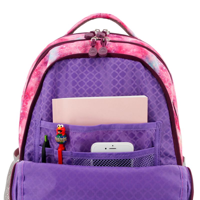 J World Cornelia Laptop Backpack Purple Galaxy
