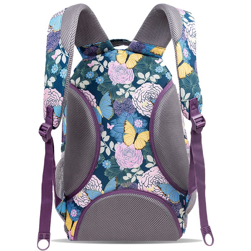 J World Cornelia Laptop Backpack Purple Secret Garden