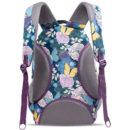 J World Cornelia Laptop Backpack Purple Secret Garden
