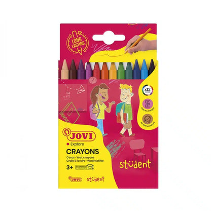 Jovi Plastic Crayons 12 Pack Erasable