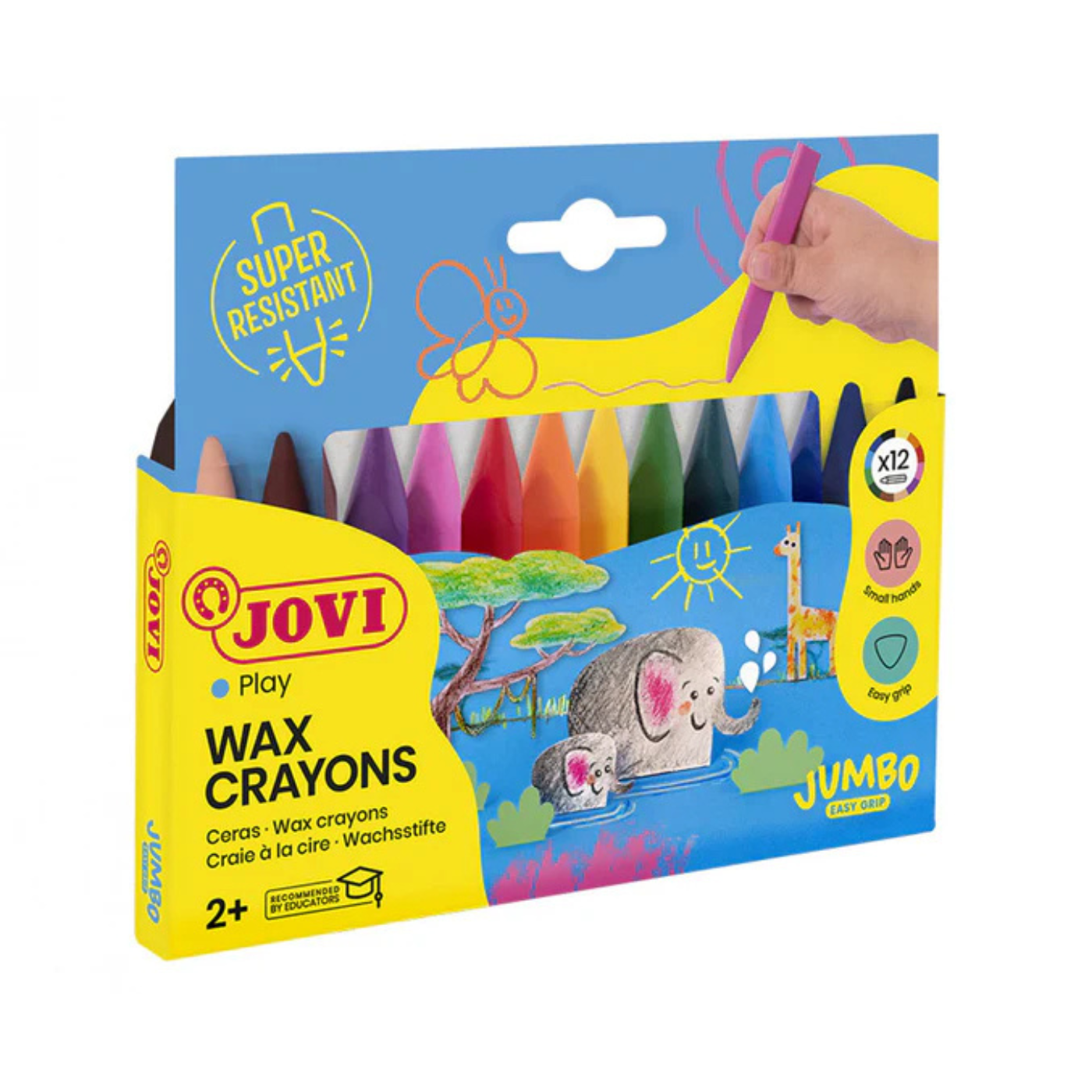 Jovi Triwax Triangular Crayons Pack of 12