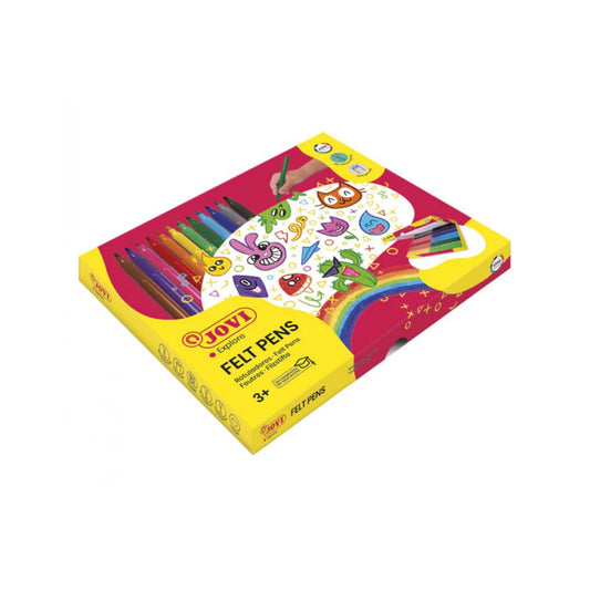 Jovi Washable Felt-Tip Marker Pens Triangular Class Pack of 144
