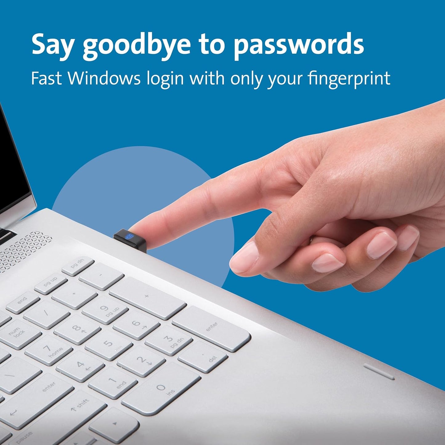 KENSINGTON® VERIMARK Fingerprint Authentication USB Dongle | Secure Biometric Login