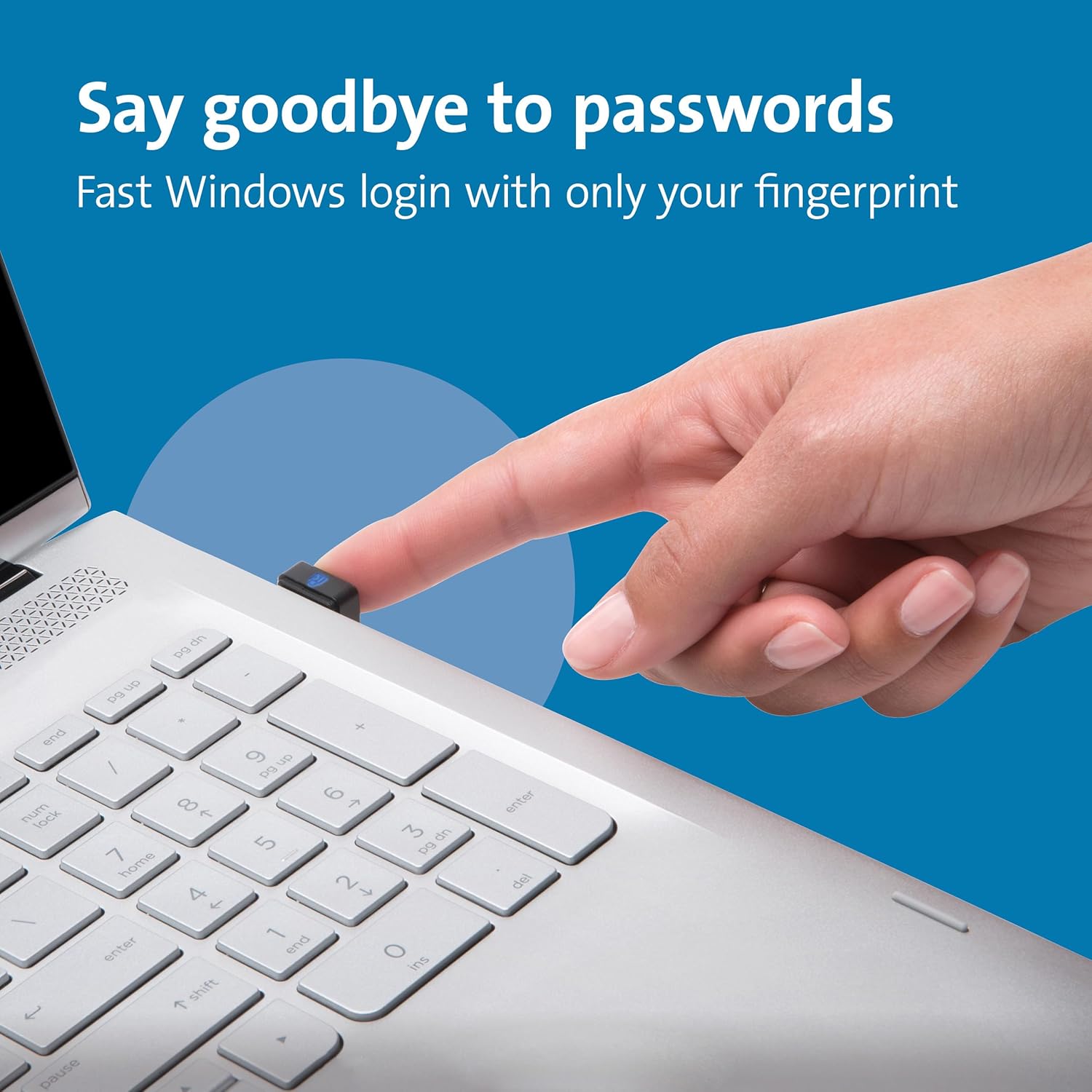 KENSINGTON® VERIMARK Fingerprint Authentication USB Dongle | Secure Biometric Login
