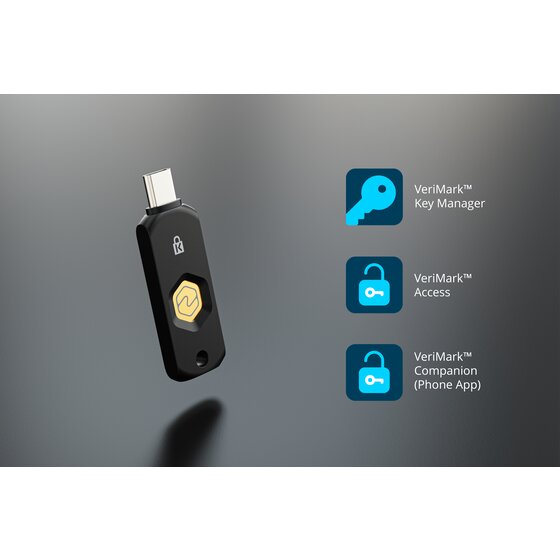 Kensington VeriMark USB-C NFC+ Security Key | FIDO2 USB-C & NFC Authentication