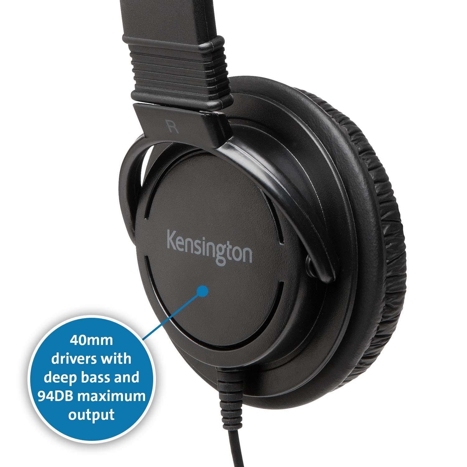 Kensington Headphones Hi-Fi Microphone Volume Control & Noise Cancellation