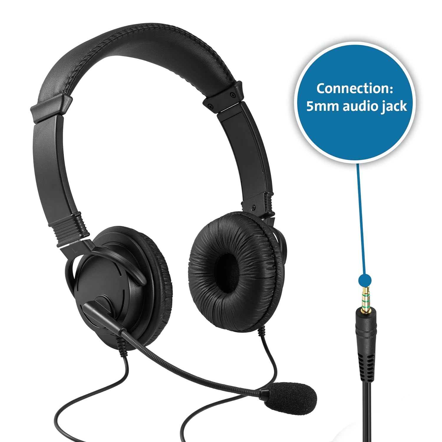 Kensington Headphones Hi-Fi Microphone Volume Control & Noise Cancellation