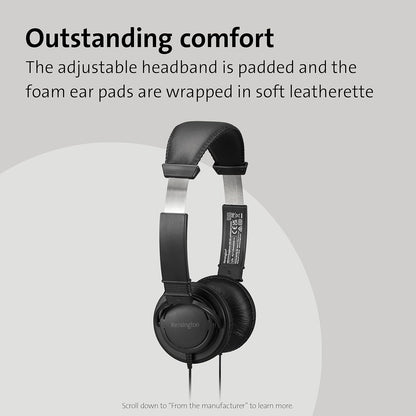 Kensington USB Headphones Hi-Fi Microphone Volume Control