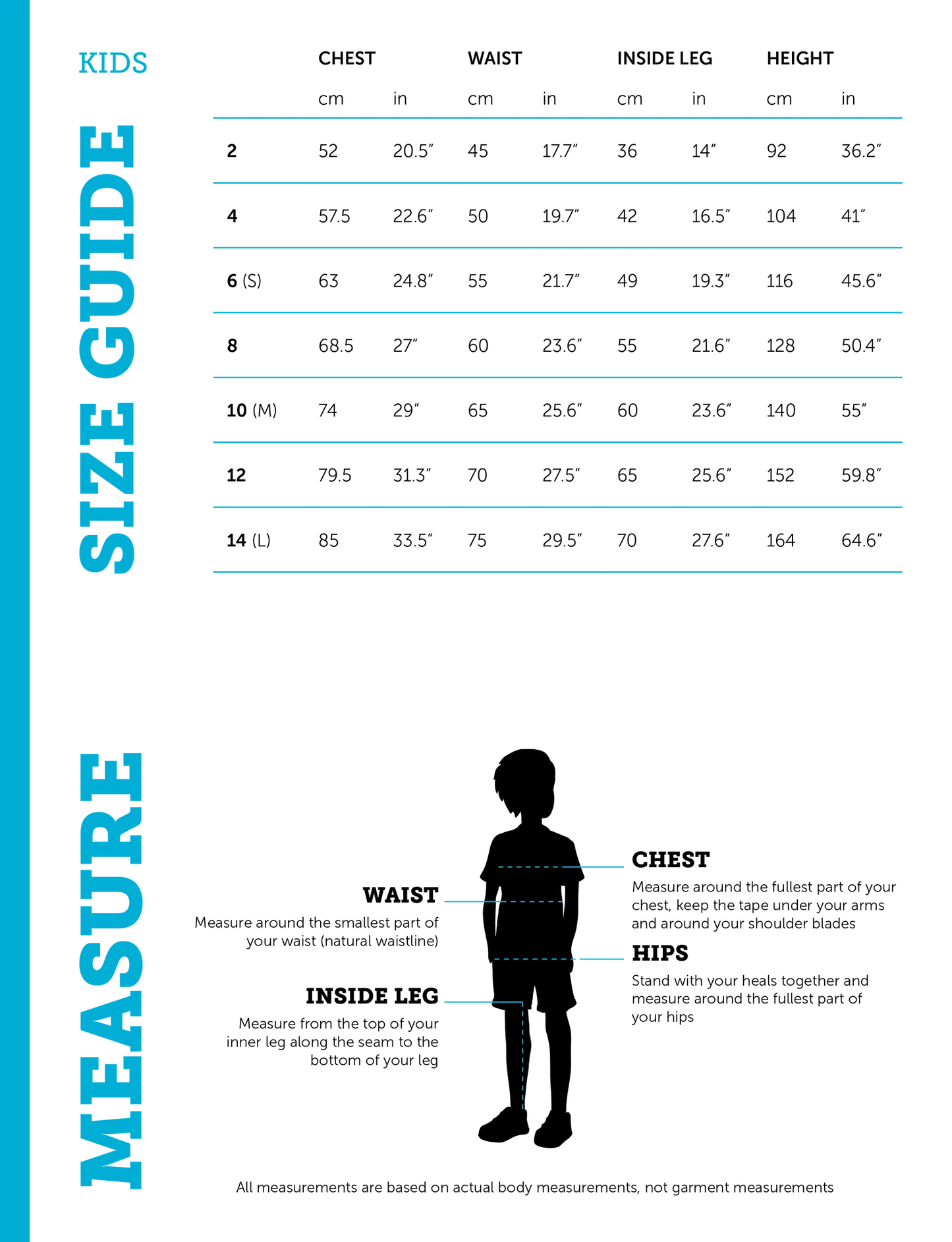 Kids Measurement Chart