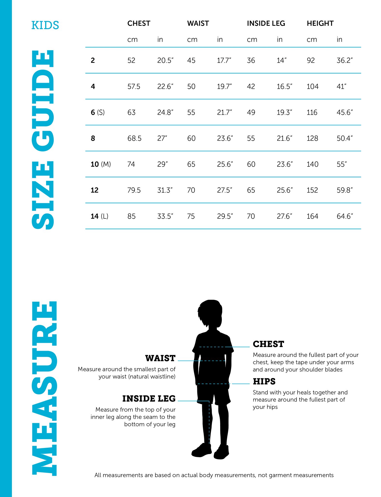 Kids Measurement Chart