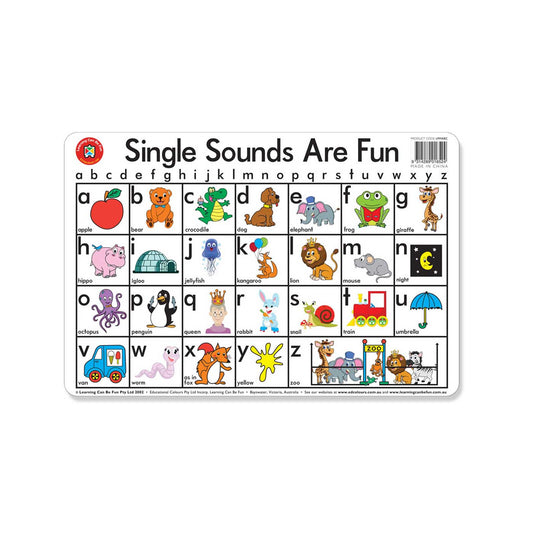 LCBF Placemat Educational Desk Mat 44 x 29 cm Single Sounds are Fun