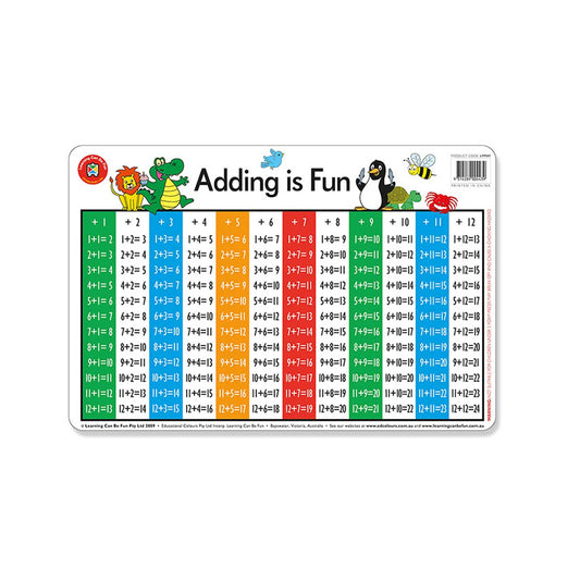 LCBF Placemat Educational Desk Mat 44 x 29 cm [Adding is Fun]