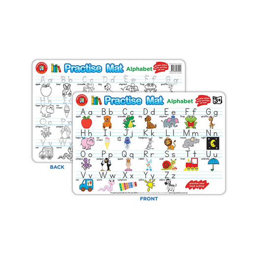 LCBF Practise Mats Double-Sided Dry Erase 42cm x 28cm Ages 3+ Alphabet
