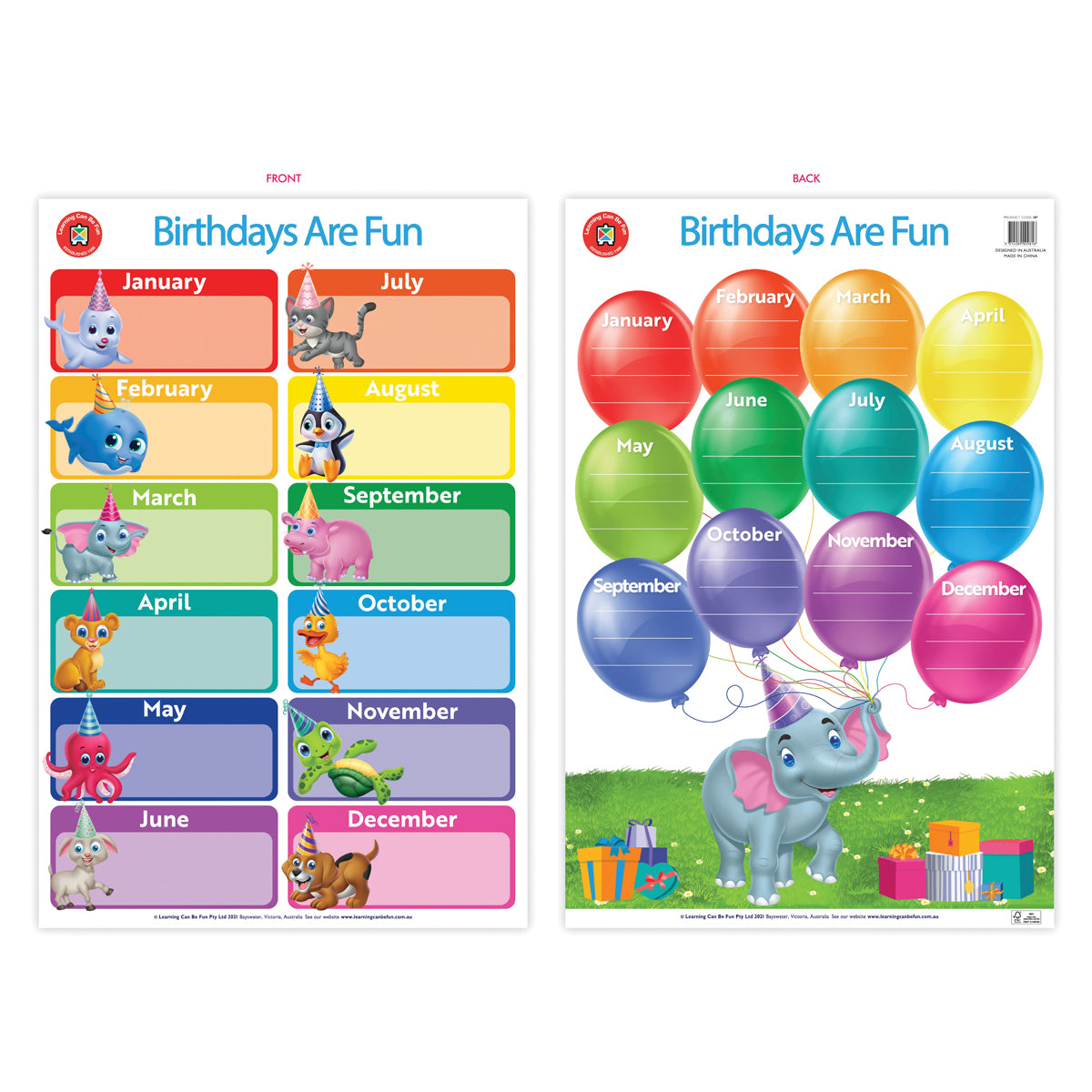 LCBF Birthdays Are Fun Wall Chart | Classroom Poster