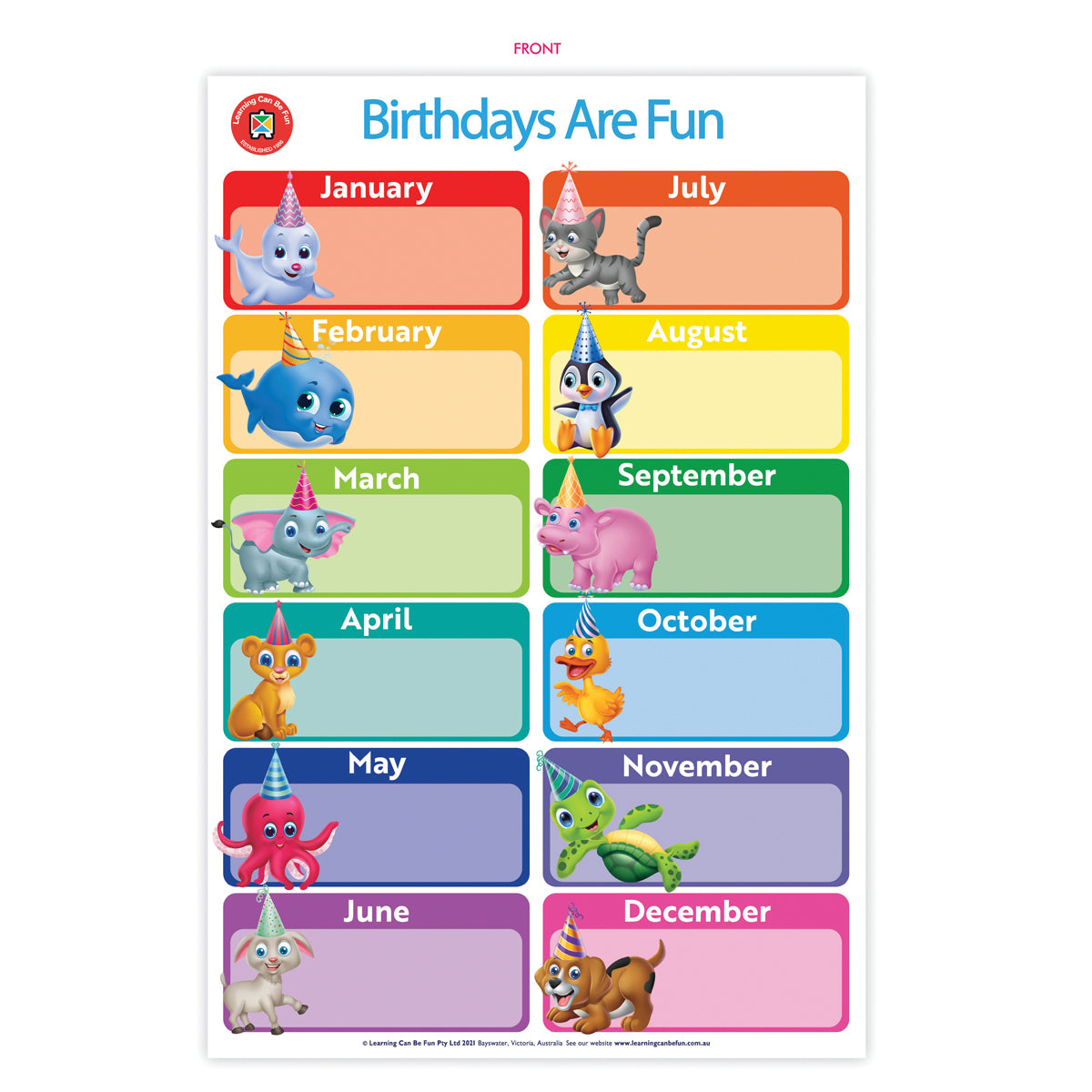 LCBF Birthdays Are Fun Wall Chart | Classroom Poster
