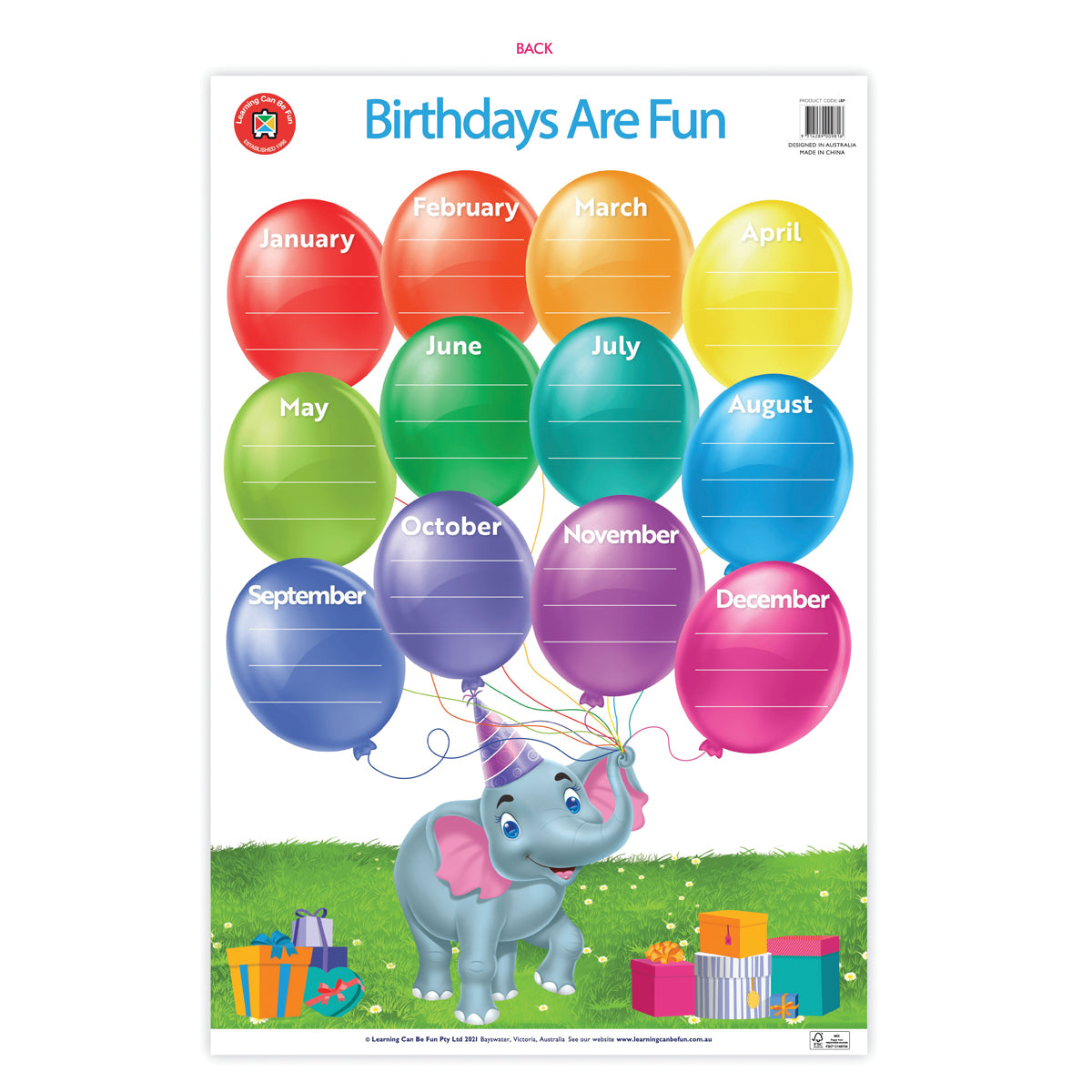 LCBF Birthdays Are Fun Wall Chart | Classroom Poster