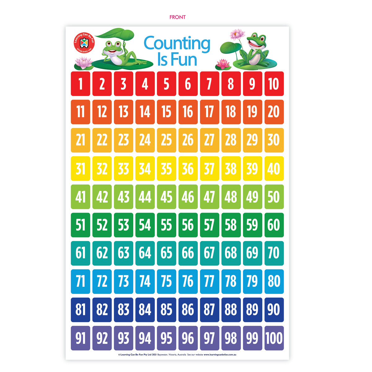 LCBF Educational Wall Chart Counting is Fun Poster 50cm x 74cm