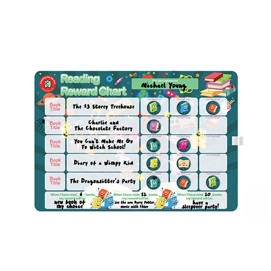 LCBF Magnetic Reward Chart Reusable 39cm x 27cm Reading