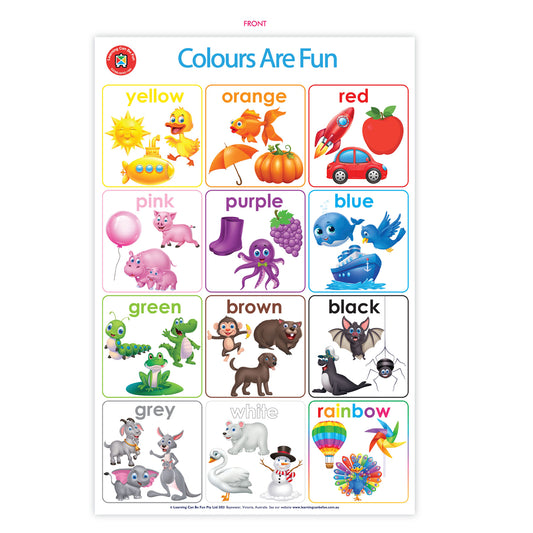 LCBF Wall Chart 50 x 74cm Colours Are Fun Poster