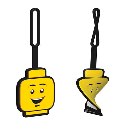 LEGO® Bag Tag – Boy Face | Iconic Minifigure Luggage Tag | Durable Silicone Travel Accessory