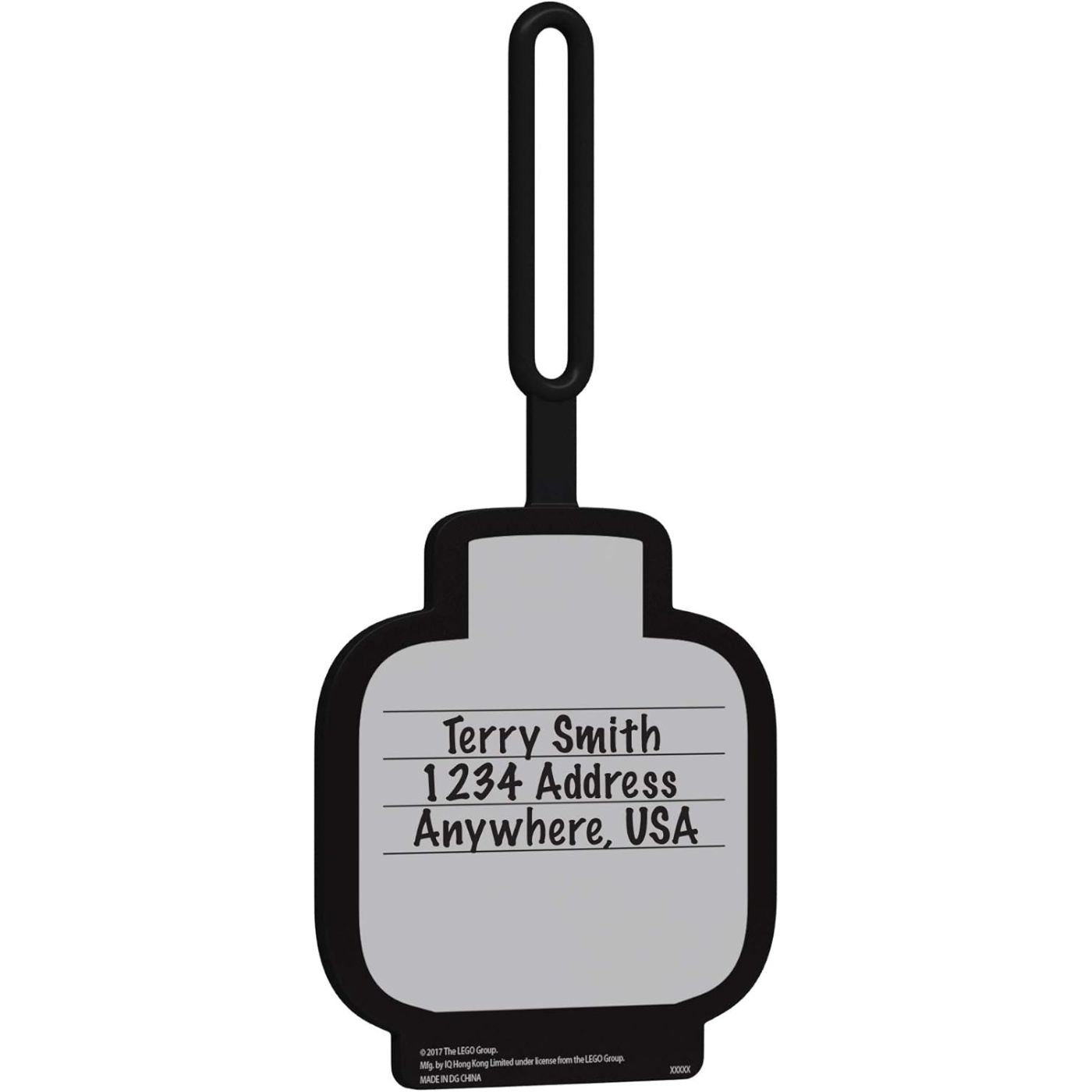 LEGO® Bag Tag – Boy Face | Iconic Minifigure Luggage Tag | Durable Silicone Travel Accessory