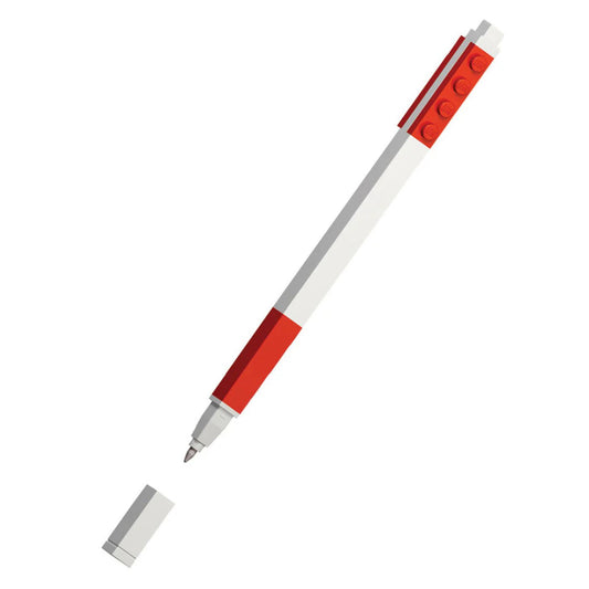 LEGO® Gel Pen Medium Tip 0.7mm Red | Customisable with LEGO Bricks
