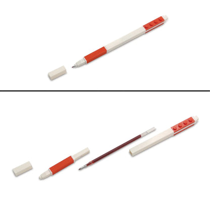 LEGO® Gel Pen Medium Tip 0.7mm Red | Customisable with LEGO Bricks