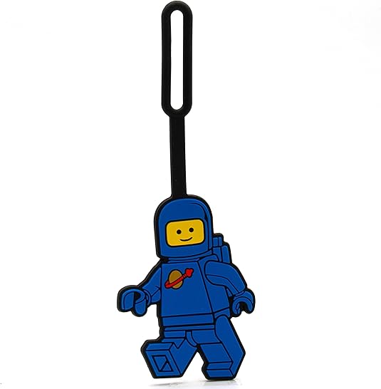 LEGO® Luggage Tag Spaceman Blue – Durable Silicone Bag Tag for Kids & Adults