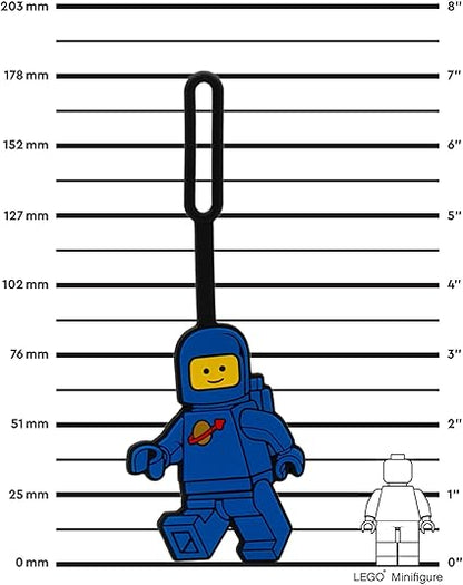LEGO® Luggage Tag Spaceman Blue – Durable Silicone Bag Tag for Kids & Adults