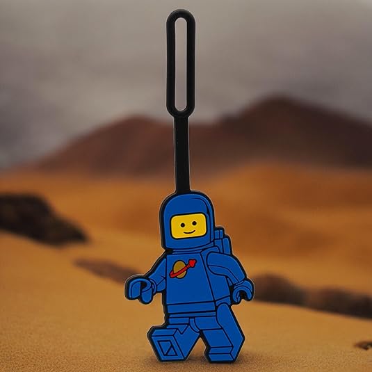 LEGO® Luggage Tag Spaceman Blue – Durable Silicone Bag Tag for Kids & Adults