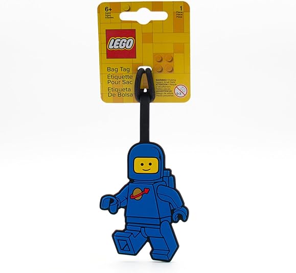 LEGO® Luggage Tag Spaceman Blue – Durable Silicone Bag Tag for Kids & Adults