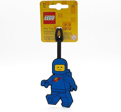 LEGO® Luggage Tag Spaceman Blue – Durable Silicone Bag Tag for Kids & Adults
