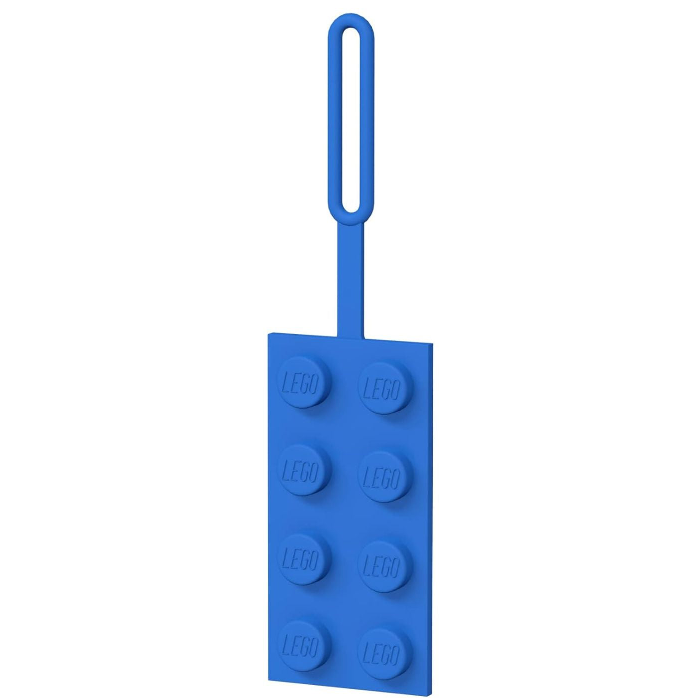 LEGO® Luggage Tag – Blue Silicone 2x4 Brick Design for Bags & Suitcases