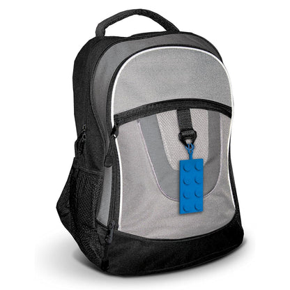 LEGO® Luggage Tag – Blue Silicone 2x4 Brick Design for Bags & Suitcases
