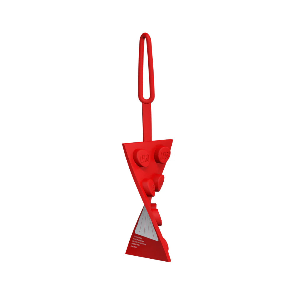 LEGO® Luggage Tag – Red Silicone 2x4 Brick Design for Bags & Suitcases