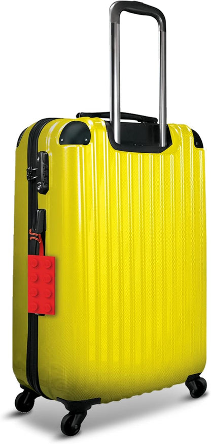LEGO® Luggage Tag – Red Silicone 2x4 Brick Design for Bags & Suitcases