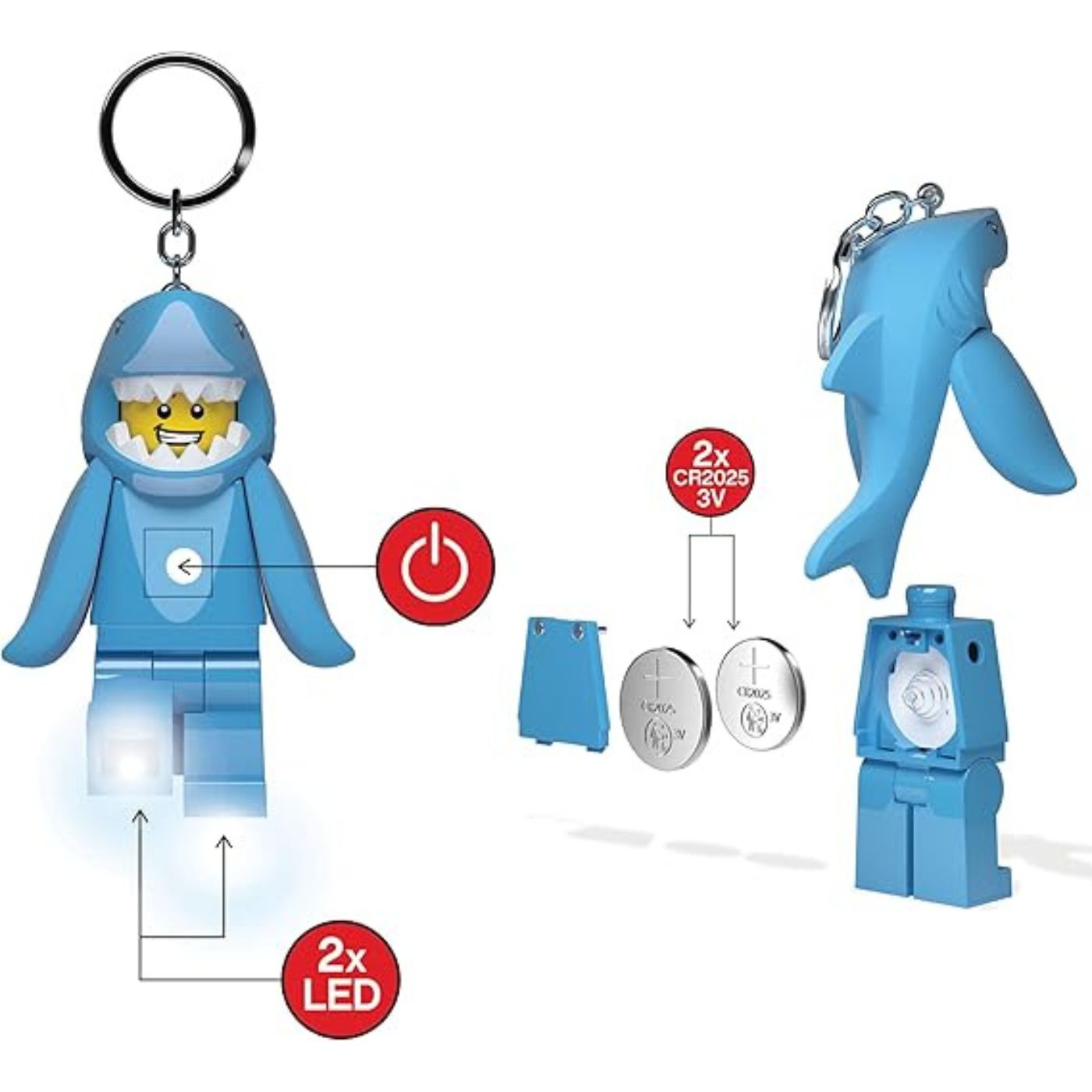 LEGO® Minifigures™  Keychain - Shark Suit Guy