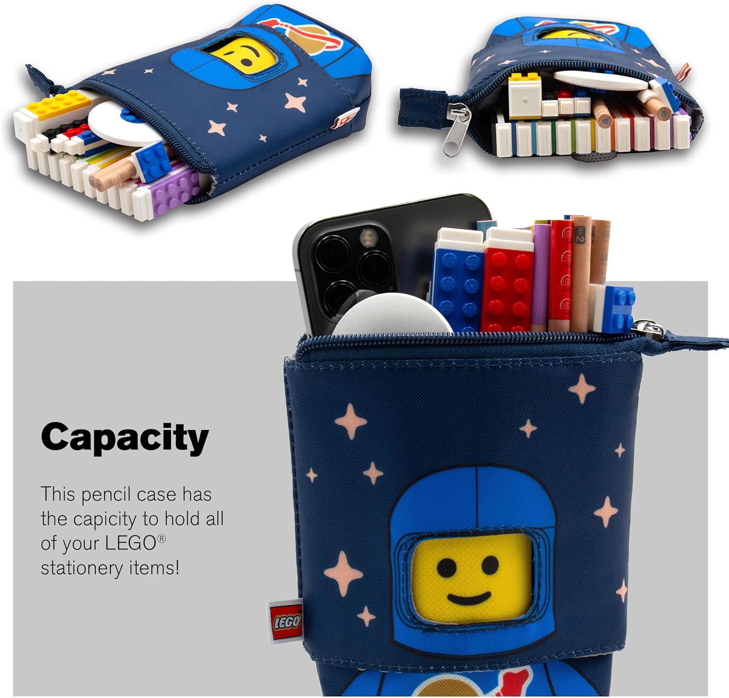 LEGO® Minifigures™ Pencil Case Pop Up Spaceman - Blue