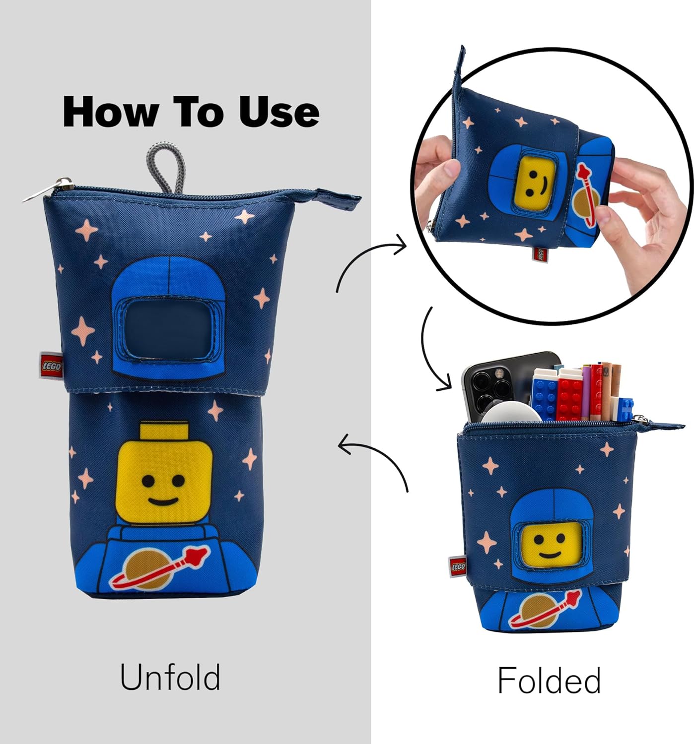 LEGO® Minifigures™ Pencil Case Pop Up Spaceman - Blue