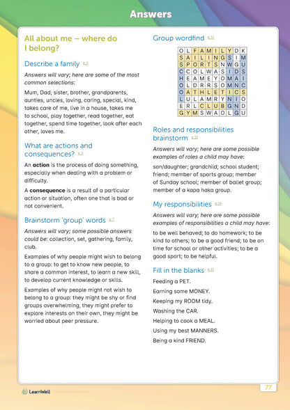 LearnWell Year 1 and Year 2 Social Studies Start Right Workbook