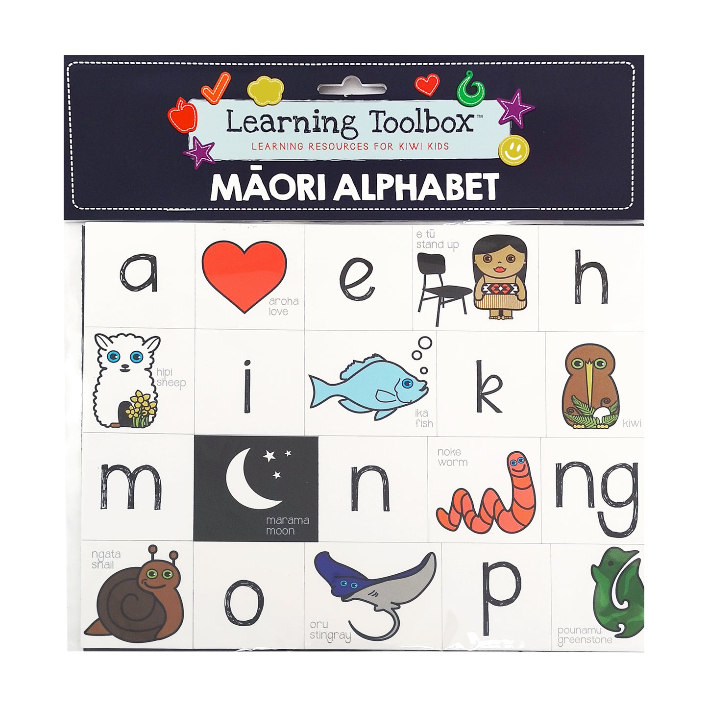Learning Toolbox Magnetic Māori Alphabets 40pcs