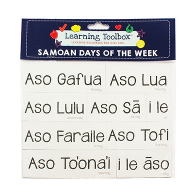 Learning Toolbox Magnetic Samoan Days of the Week Set of 9