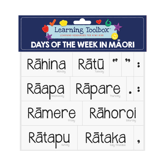 Learning Toolbox Magnets Maori Days of the Week Set of 14