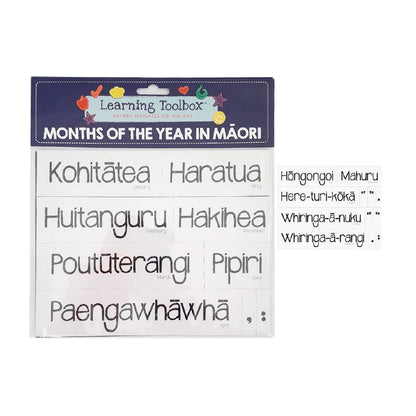 Learning Toolbox Magnets Maori Months of the Year Set of 21
