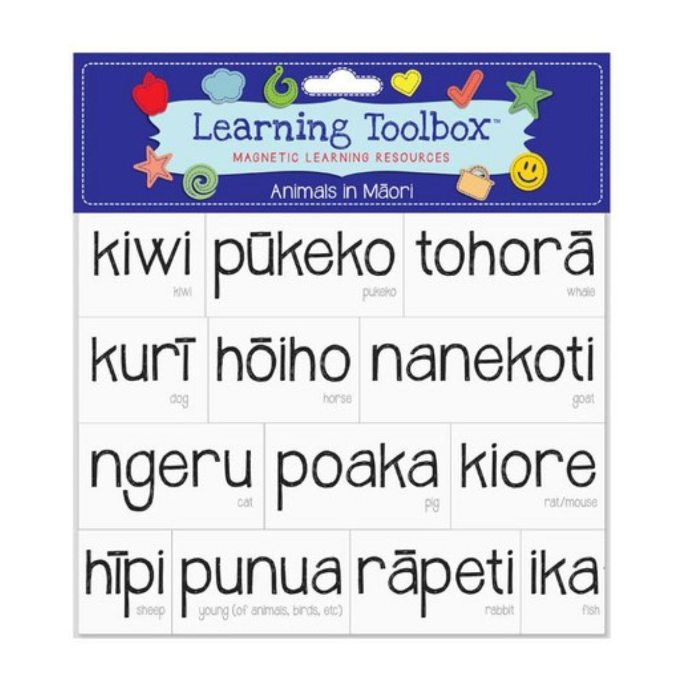 Learning Toolbox Magnets NZ Animals In Maori Set of 64