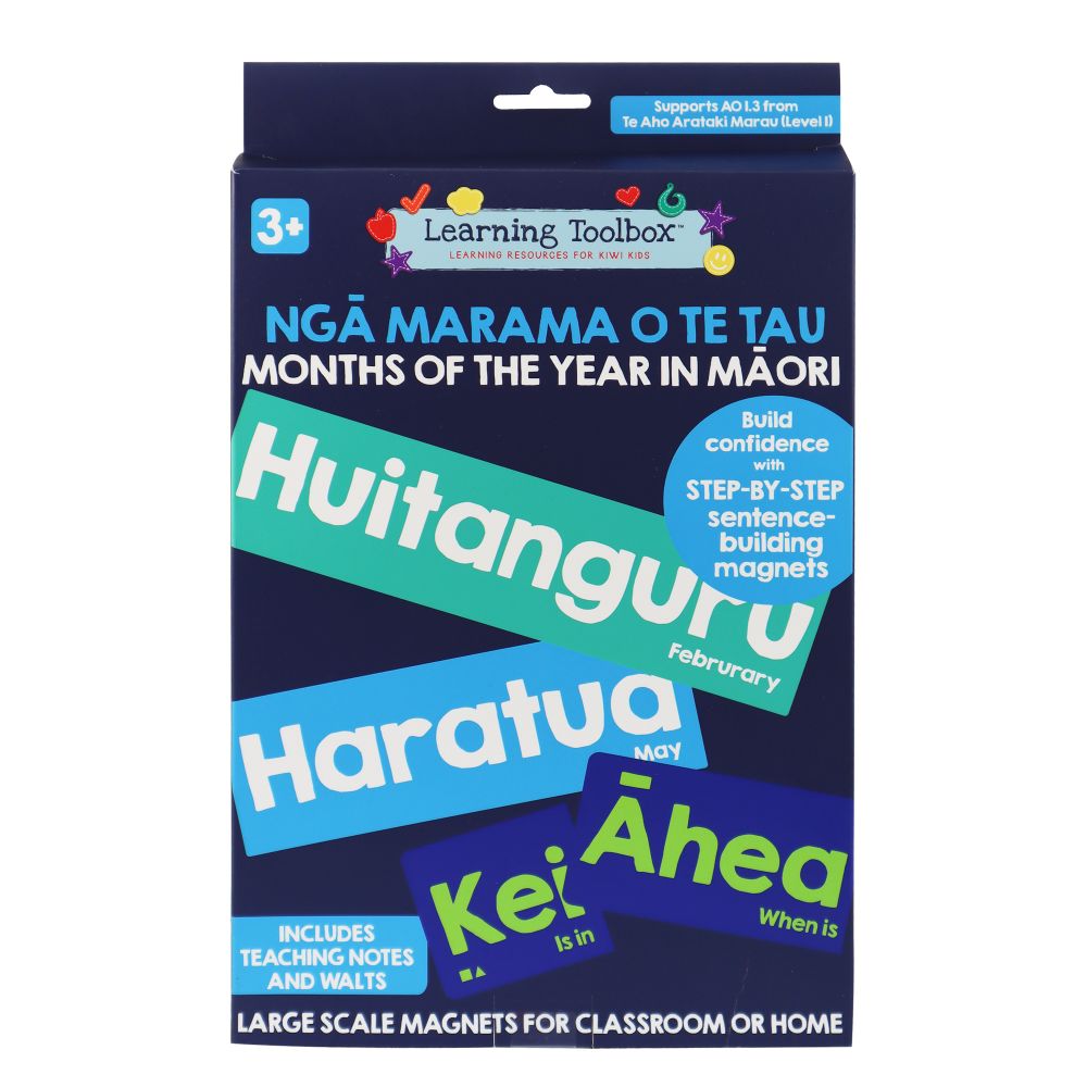 Learning Toolbox NZ Magnetic Months in Te Reo Maori 23+pcs